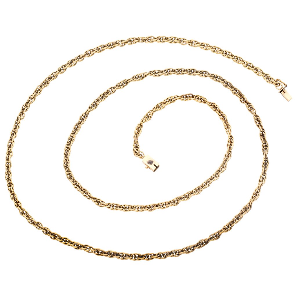 COLLAR EN ORO AMARILLO DE 18K  De cadena en tejido (1 of 1)