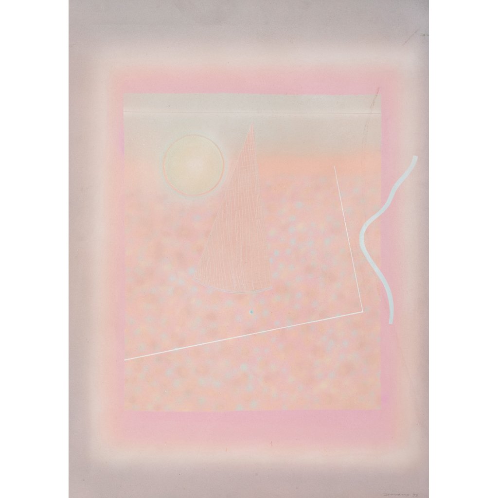 JOSE LUIS SERRANO, Autorretrato No. 12, Signed and: JOSE LUIS SERRANO, Autorretrato No. 12, Signed and Dated 75, acrylic on board, 72 x 53 cm