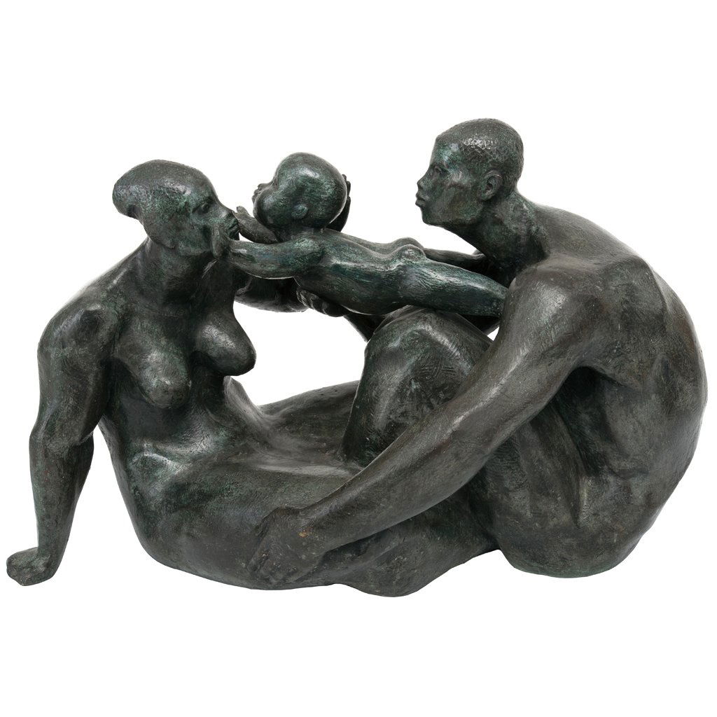 OLGER VILLEGAS, La familia, bronze sculpture, 45 x 79 x (1 of 1)