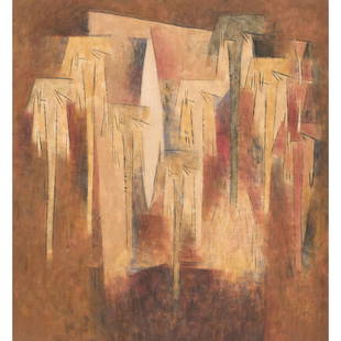 ALEJANDRO CORUJEIRA, Rumores de almendra, Signed and: ALEJANDRO CORUJEIRA, Rumores de almendra, Signed and Dated 1991, acrylic on canvas, 135 x 125 cm