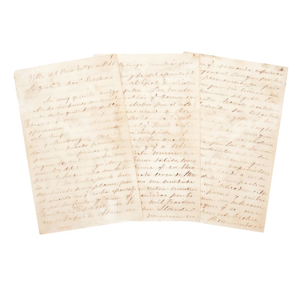 Juárez, Benito. Carta Dirigida al General Mariano (1 of 1)