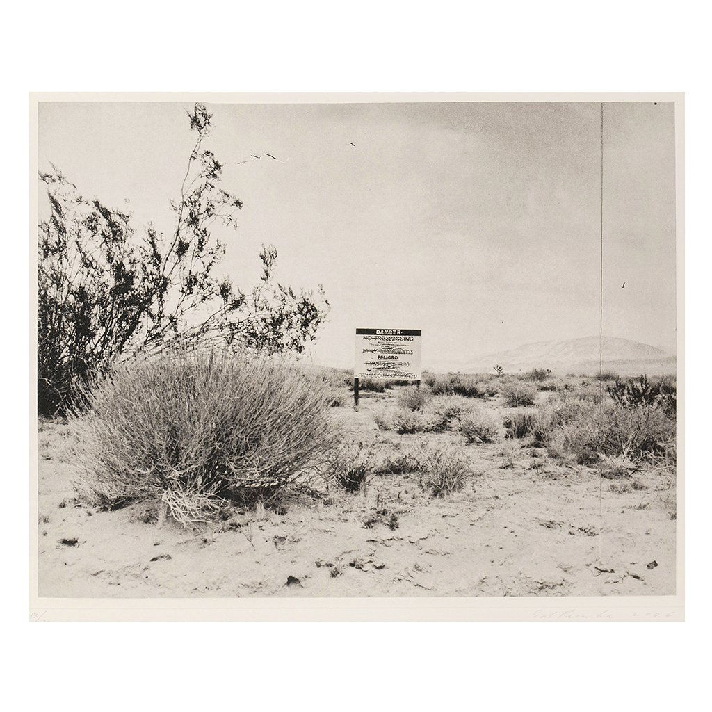 ED RUSCHA , Desert gravure, Signed and dated 2006, (1 of 1)