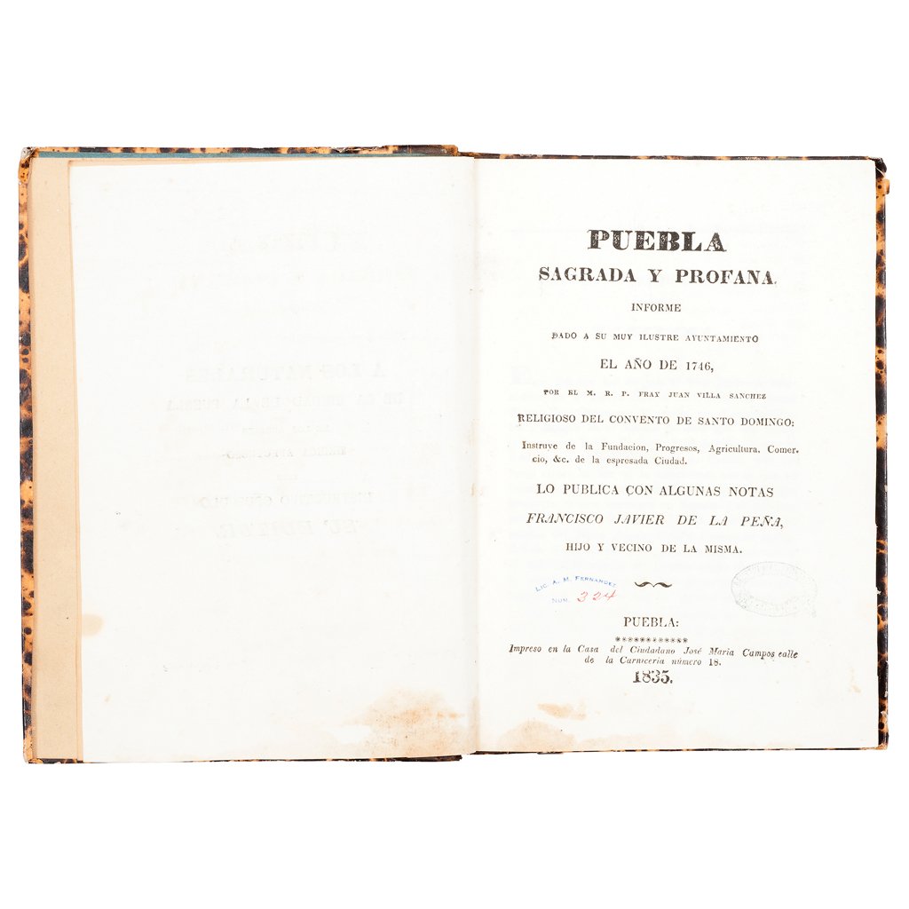 PeÃ±a, Francisco Javier de la. Puebla Sagrada y (1 of 1)