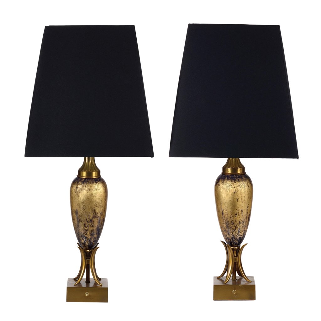 Arturo Pani. Pair of resin, gold leaf and gold plated (1 of 1)