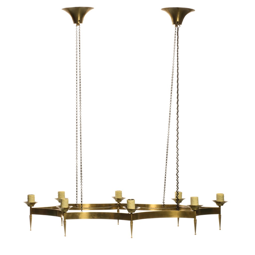 Brass chandelier. On Arturo Pani s style. For 8 light (1 of 1)