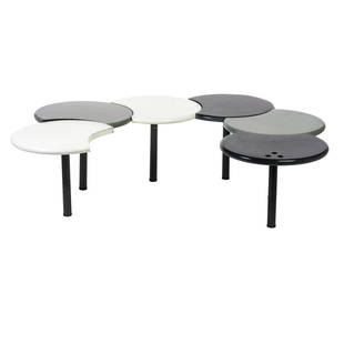 Airborne International. France. 1980 s. Metal and: Airborne International. France. 1980 s. Metal and plywood extensible Bowling center table.