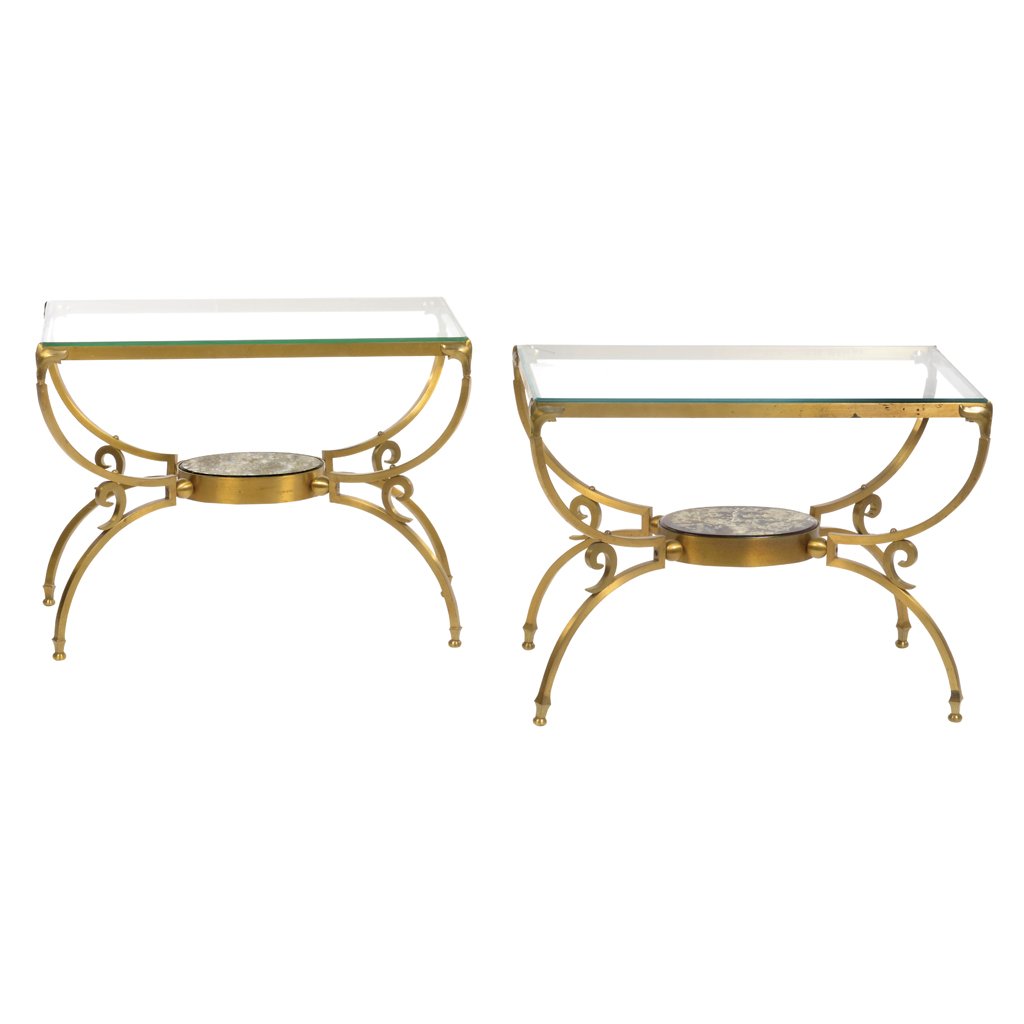 Arturo Pani. 1950 s. Pair of patinated bronze, glass (1 of 1)