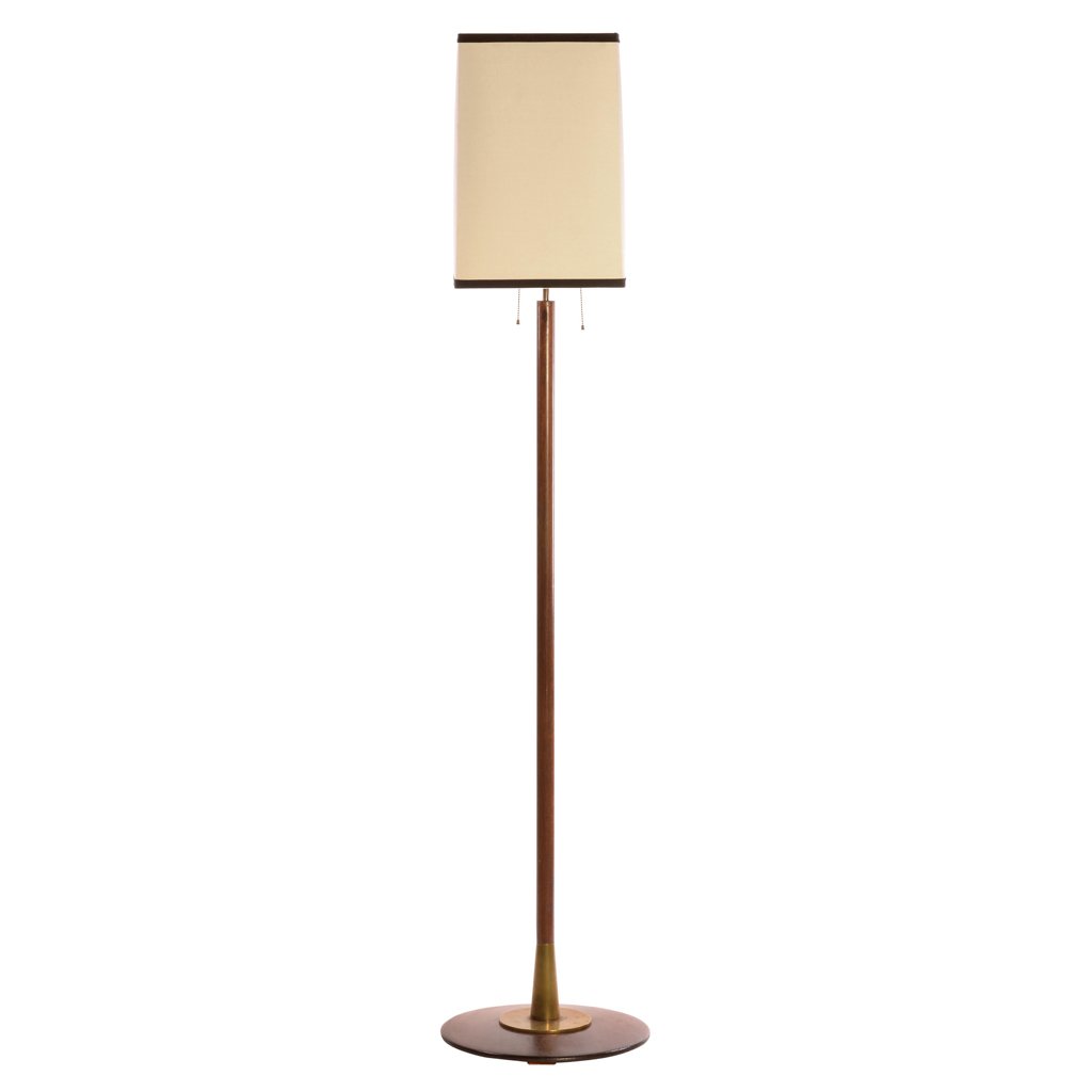 Wood floor lamp. For 3 light bulbs. With trapezoidal (1 of 1)