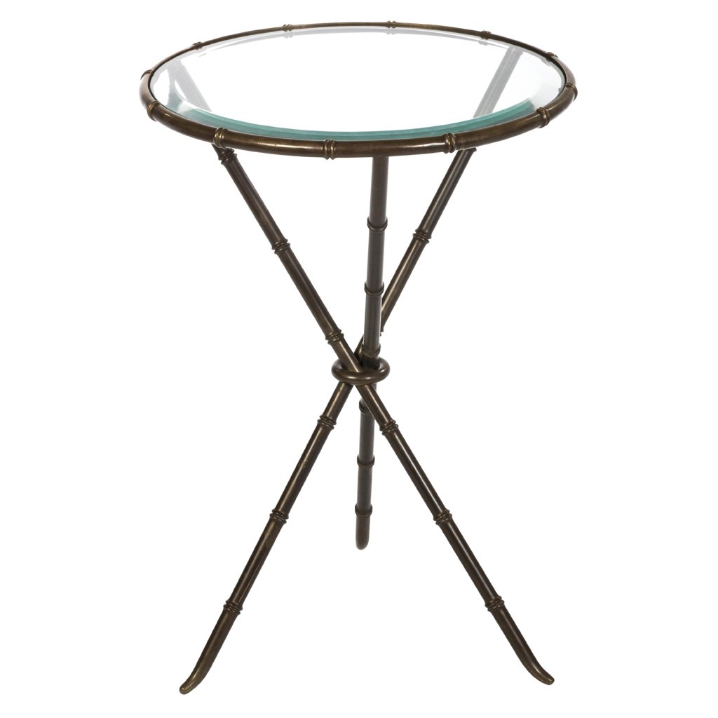 Arturo Pani. 1950 s. Patinated bronze and beveled glass (1 of 1)