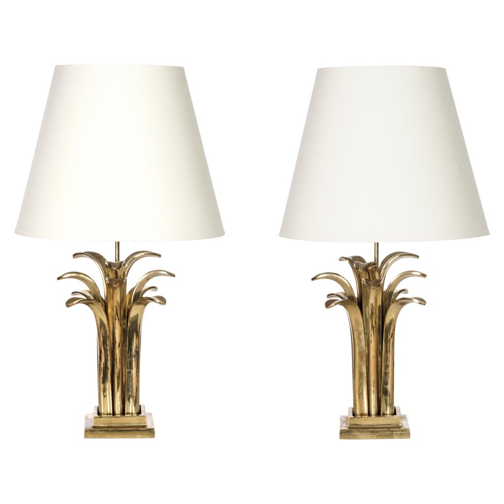 Pair of bronze table lamps. Mexico. 1960 s. For 1 light (1 of 1)