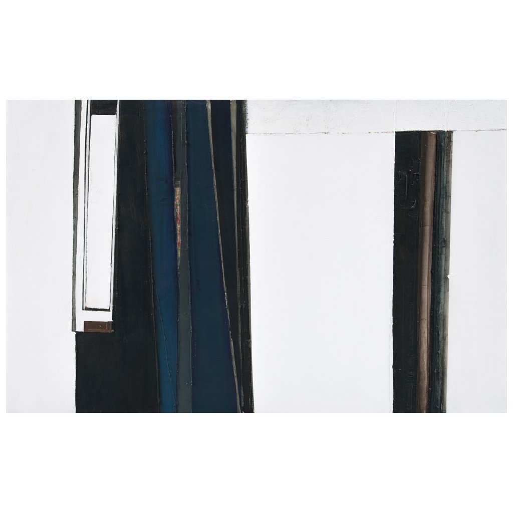 FERNANDO GARCIA PONCE, Relieve sobre fondo blanco,: FERNANDO GARCIA PONCE, Relieve sobre fondo blanco, Signed and dated 77, Mixed media on canvas, 85 x 135 cm / 33.4 x 53.1 inches, USD $10,150-$13,400