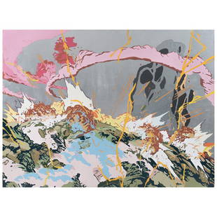 FERNANDA BRUNET, SKEERASSSH!, Signed and dates 2003 on: FERNANDA BRUNET, SKEERASSSH!, Signed and dates 2003 on the reverse, Acrylic on canvas, 180 x 240 cm / 70.8 x 94.4 inches, USD $8,550- $11,800
