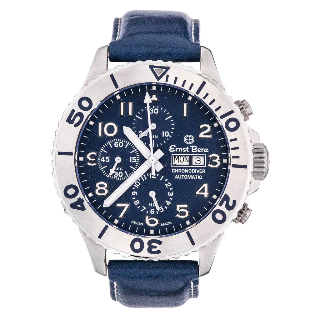 ERNST BENZ CHRONODIVER wristwatch. Steel case and (1 of 1)