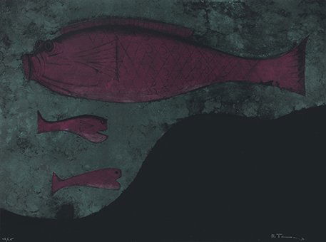 RUFINO TAMAYO, Peces, 1973, Signed, Lithograph 68 / 75, (1 of 1)