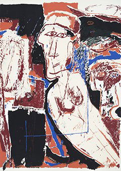 ALEJANDRO SANTIAGO a) Figura en fondo naranja, (1 of 1)