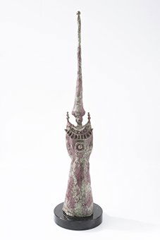 CARLOS VIVAR, El hechizero, Signed, Bronze sculpture (1 of 1)