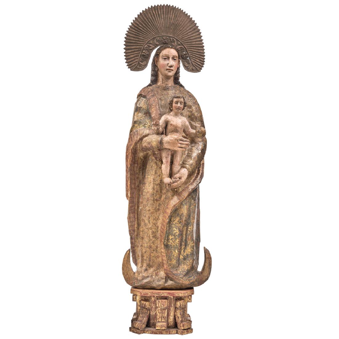 VIRGIN MARY WITH THE CHILD JESUS. MEXICO, EARLY 19th (1 of 1)