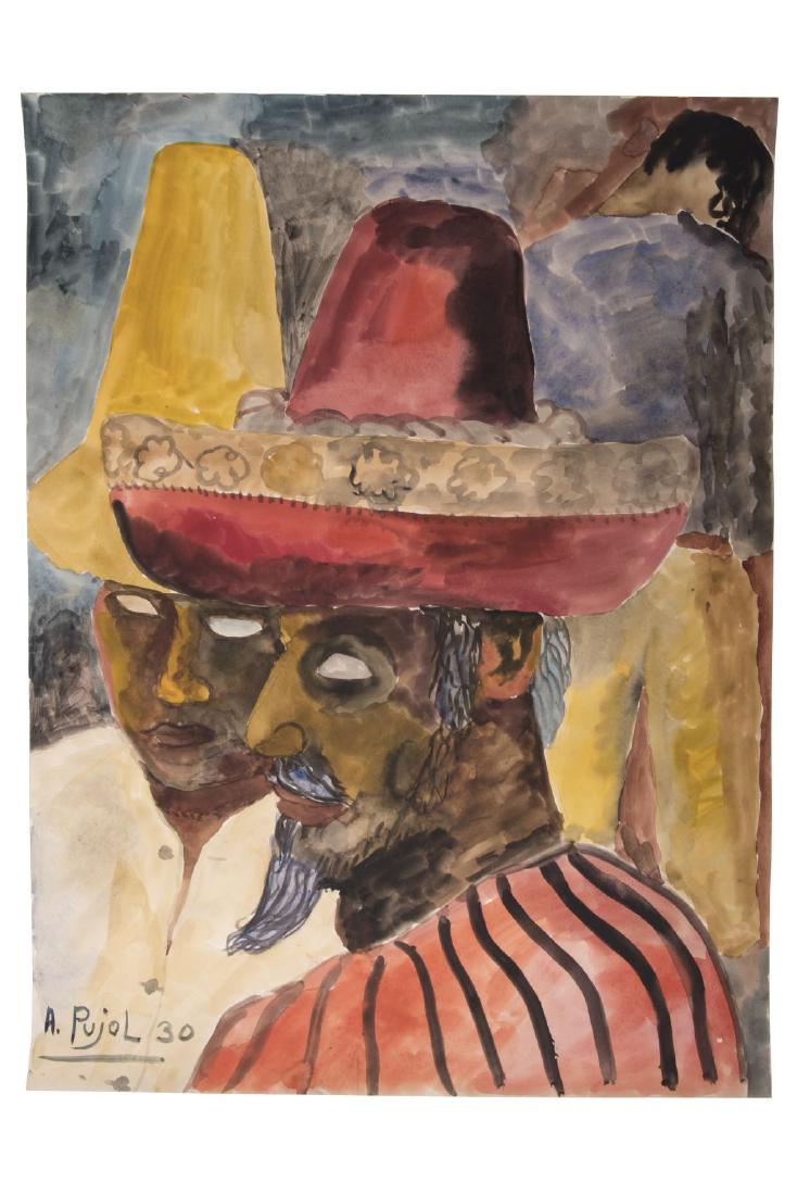 Pujol, Antonio.Sin Titulos. Watercolor on paper, 69 x (1 of 1)