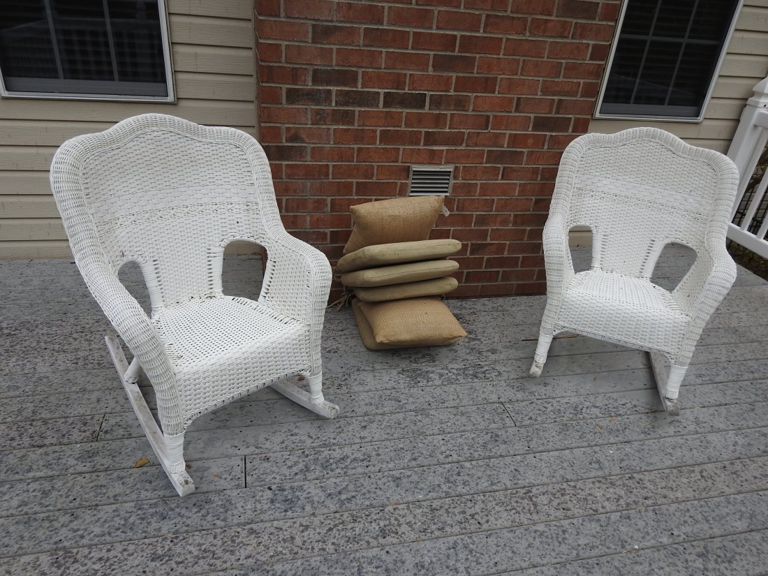 PR. WICKER ROCKING CHAIRS: In good condition.
