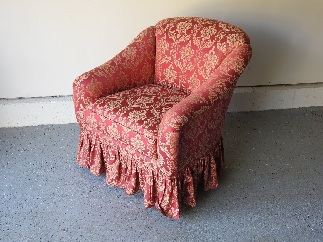 FRENCH STYLE LOUNGE CHAIR: IN GOOD CONDITION. LAMBERT FURNITURE.