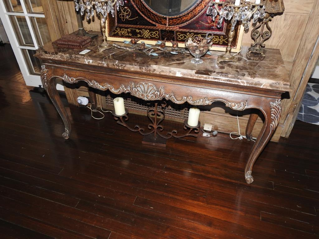 Georgian Style Marble Top Console (1 of 6)