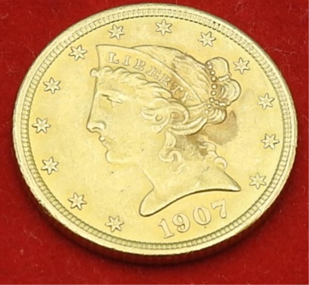 1907 $5 U.S. Gold Coin (1 of 2)