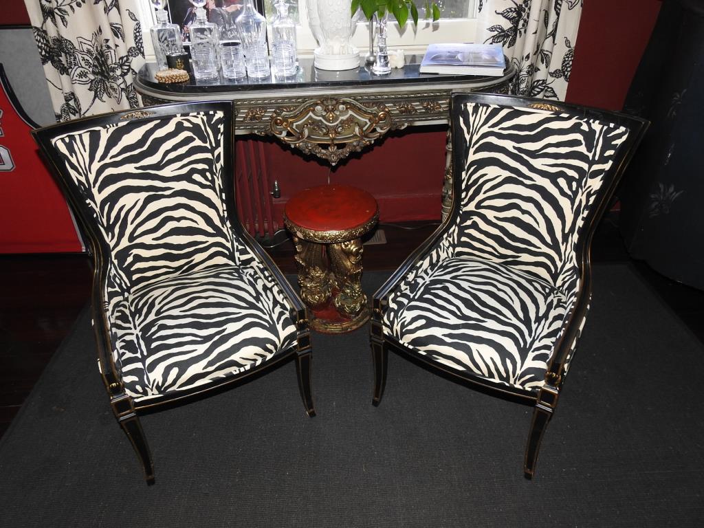 Pair Of French Style Slipper Chairs (1 of 5)