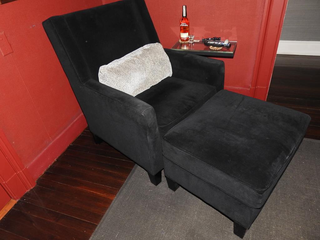 Contemporary Chair And Ottoman (1 of 3)