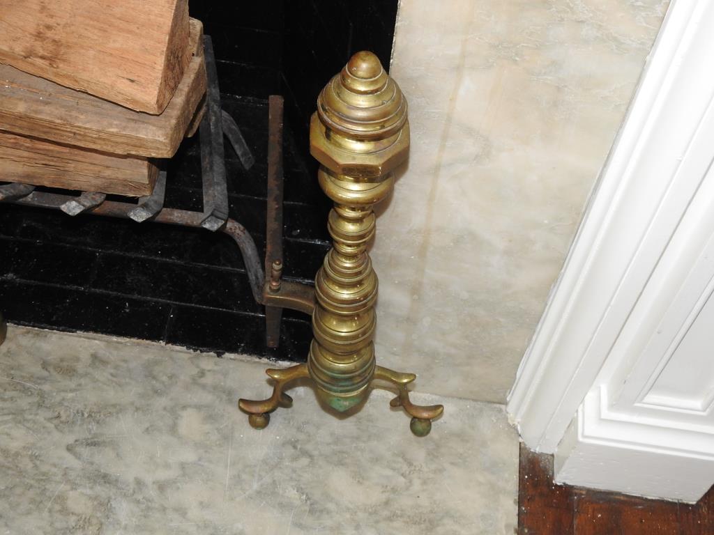 Pair Of Andirons: Pair of andirons in good condition.