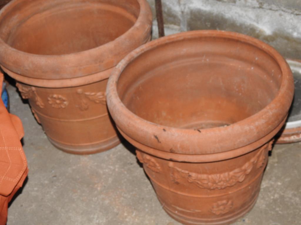 Pair Of Terracotta Planters (1 of 2)