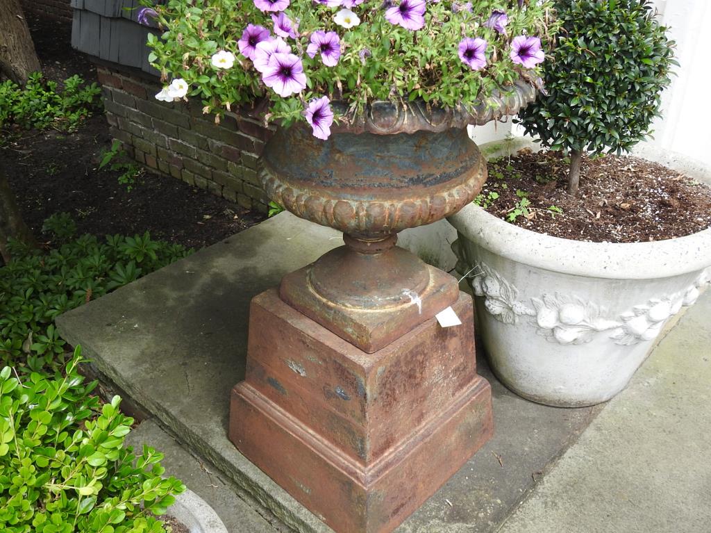 Pair Of Victorian Style Urns On Bases (1 of 1)