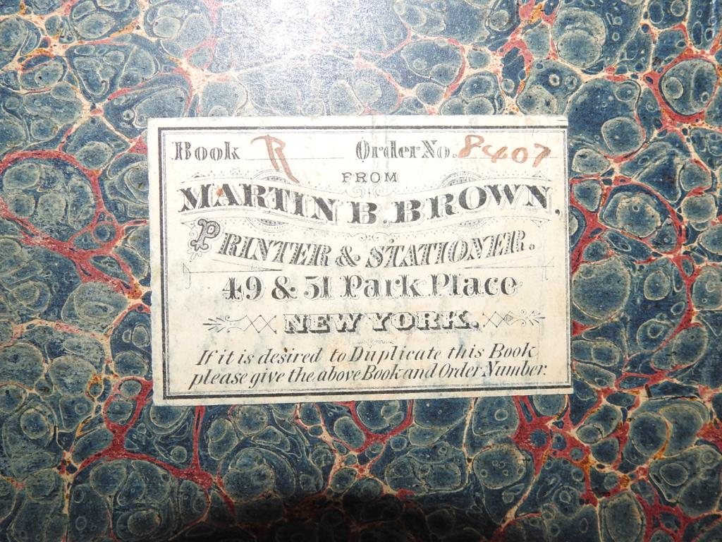 19TH C. FIRE STATION LOG BOOK (1 of 12)