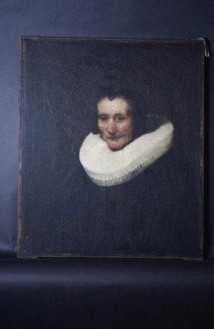 17th Century Dutch Portrait: 17th Century Dutch Portrait Oil on Canvas, 29-3/4" X 25" Unsigned Unframed Condition: Painting has older lining, paint surface reveals large craquelure throughout , along with wear along the edges.