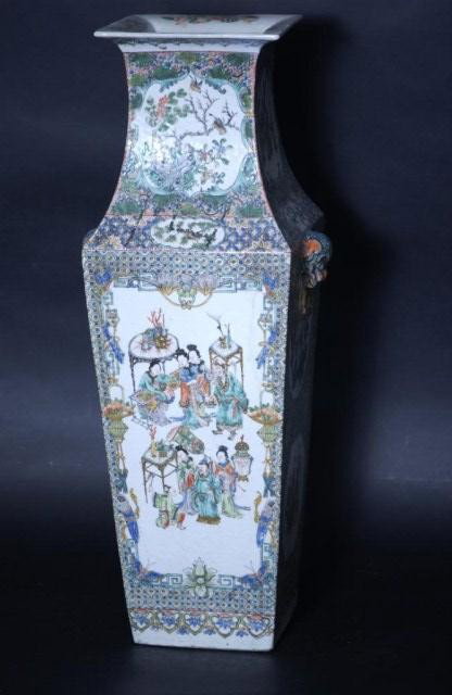 A Large Chinese Export Vase: A Large Chinese Export Vase Late 19th Century, Early 20th Century 22-1/2" X 7" Very good condition with minor old repairs