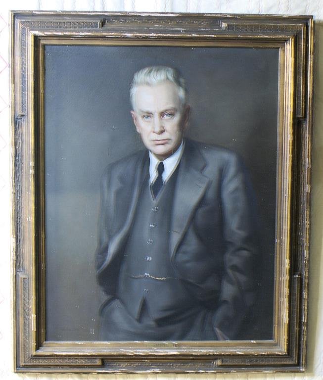 Newcomb Macklin Framed Painting: Oil painting in a Newcomb Macklin frame, signed "Rembski". Oil on canvas 38"H X 30"W Newcomb Macklin frame. Measures 42"H X 38 1/2'. Signed lower left Rembski 1943. Frame has finish losses, otherwise 