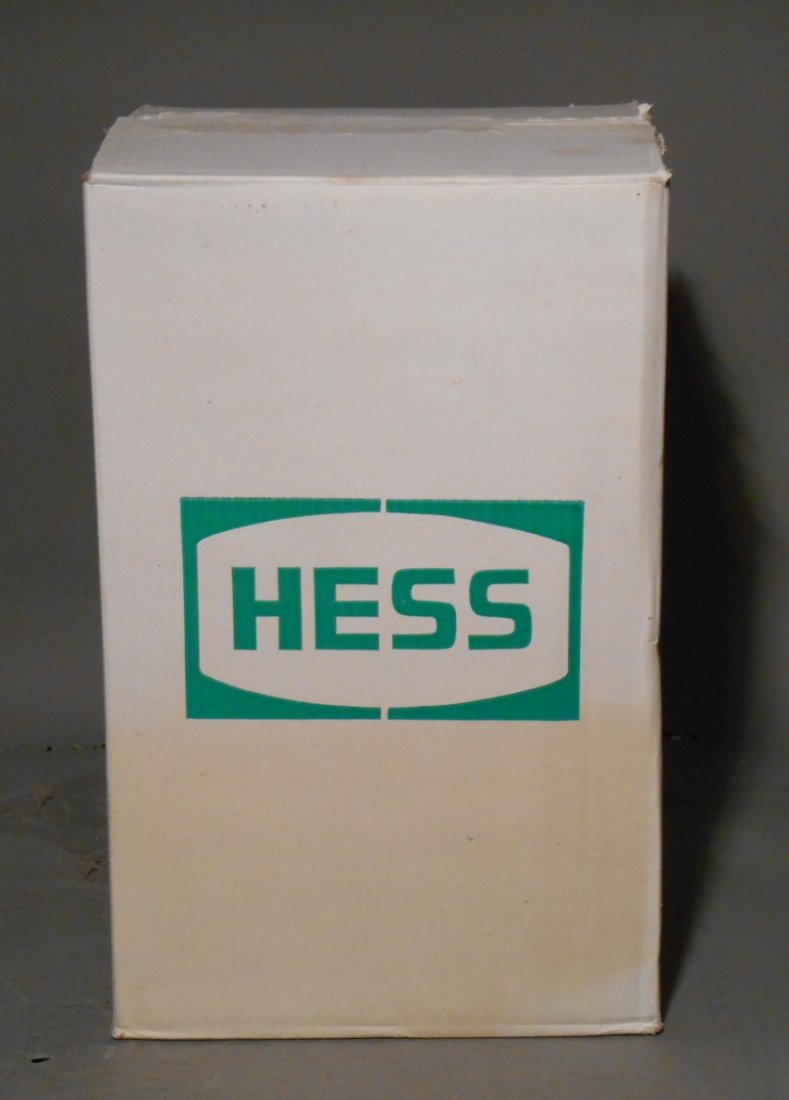 1992 Hess Trucks: Opened case of six 1992 Hess 18 Wheeler Box Trucks with Racers.