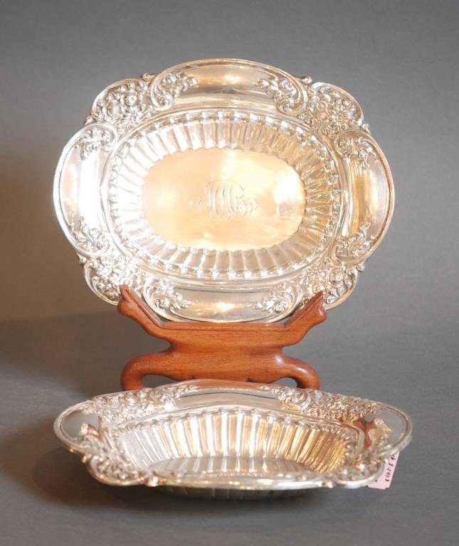 Pair of Black, Starr & Frost Bowls: Pair of Black, Starr & Frost Bowls Monogrammed with ornate floral detail. Weight: 6.18 TOZ Condition: Minor wear consistent with age and use.
