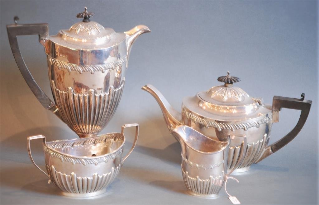 4 Piece S.S. English Tea Set (1 of 8)