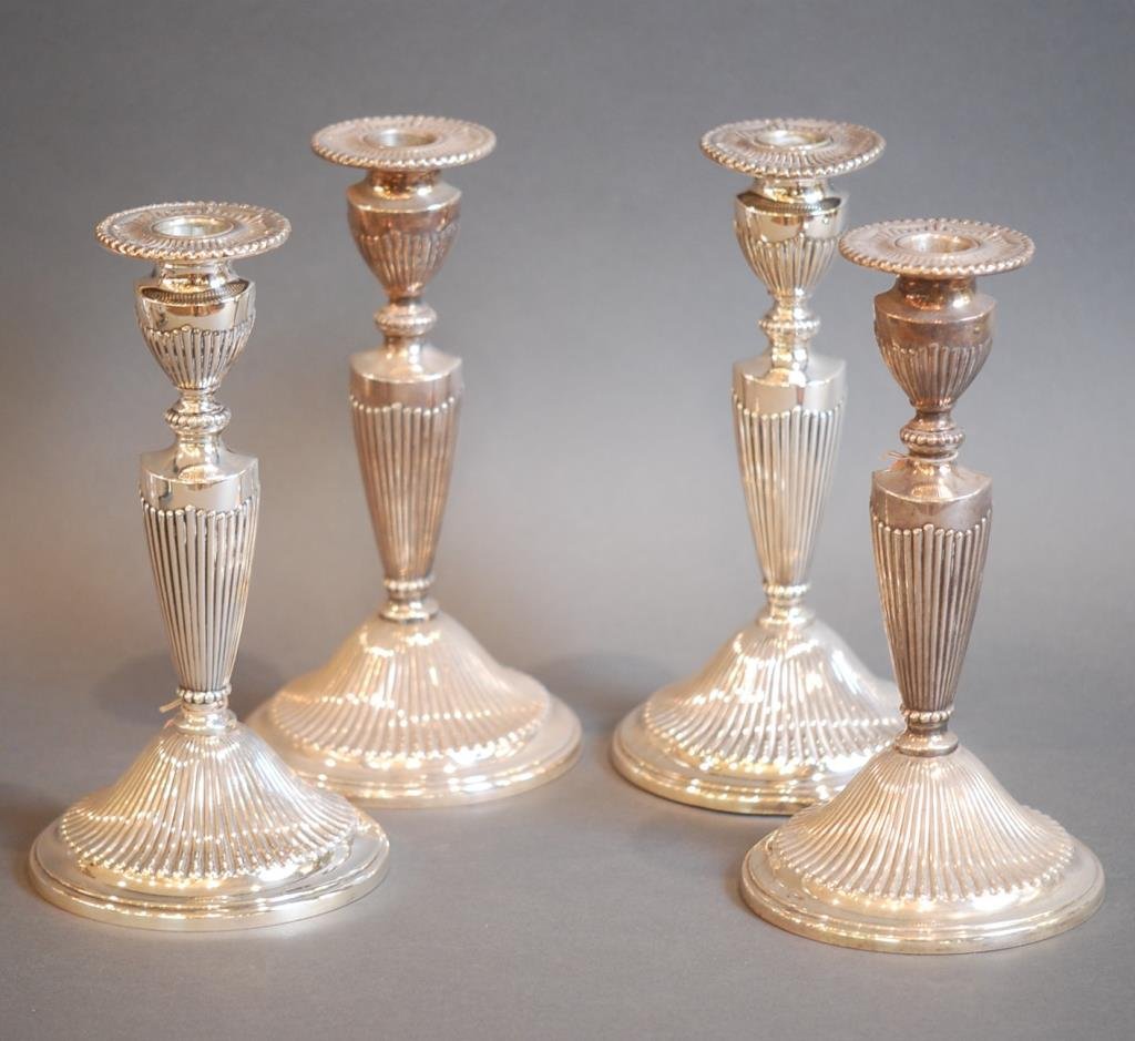 Lot of 4 S.S. Tiffany & Co Candlesticks (1 of 8)