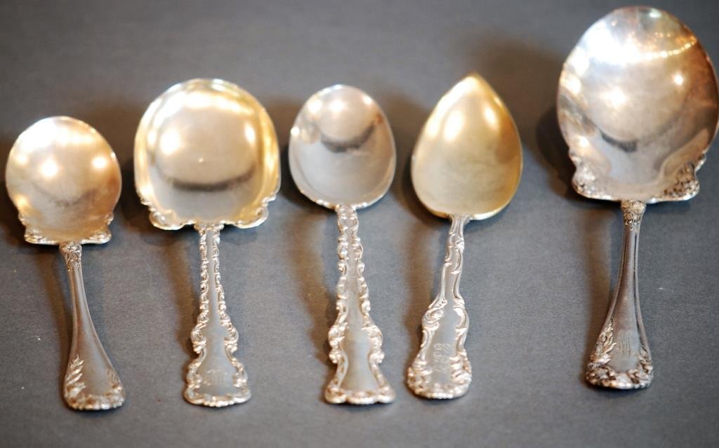 Lot of 5 Assorted S.S. Serving Spoons (1 of 3)