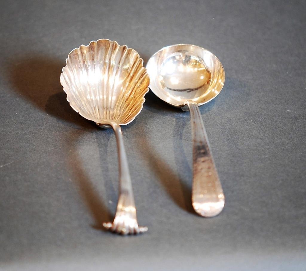 Lot of 2 S.S. Hallmarked Ladles (1 of 2)