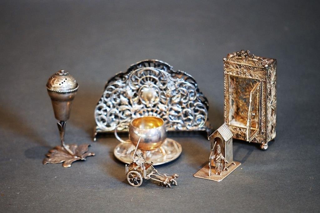 Lot of 6 Asst Continental Silver Miniatures (1 of 1)