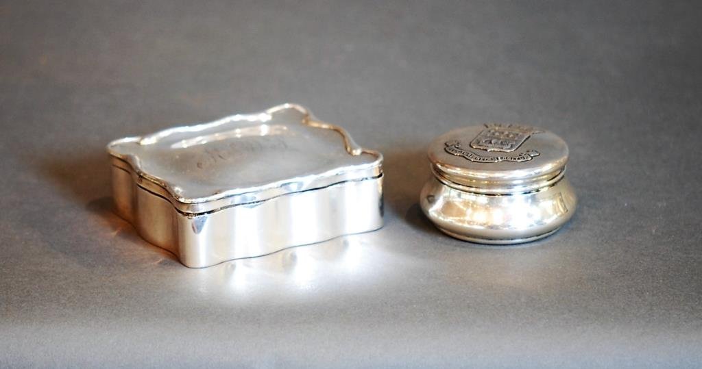`Lot of 2 English S.S. Trinket Boxes (1 of 3)