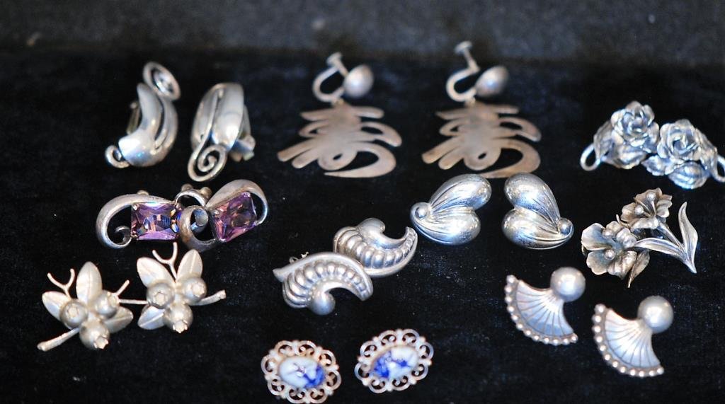 Lot of 11 Prs S.S. Screwback & Clip On Earrings (1 of 2)