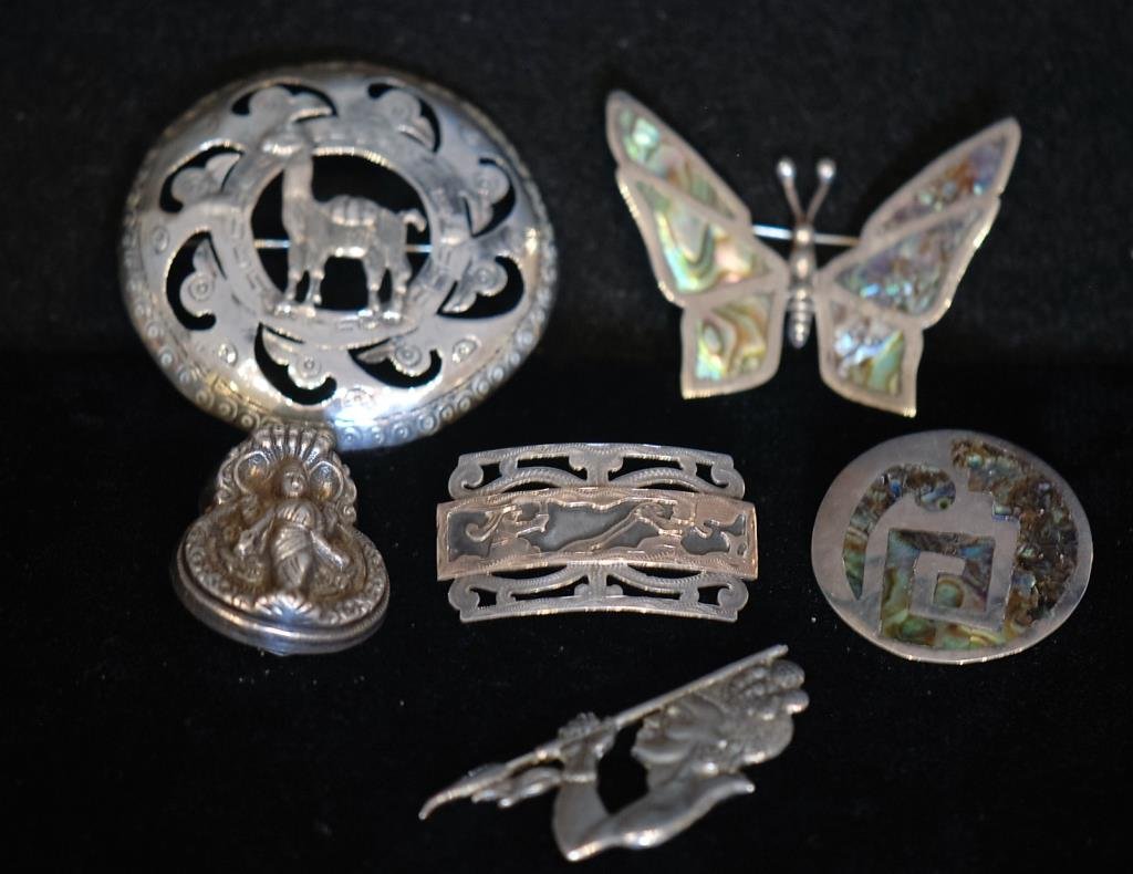 Lot of 6 Vintage & Retro Foreign S.S. Pins (1 of 2)