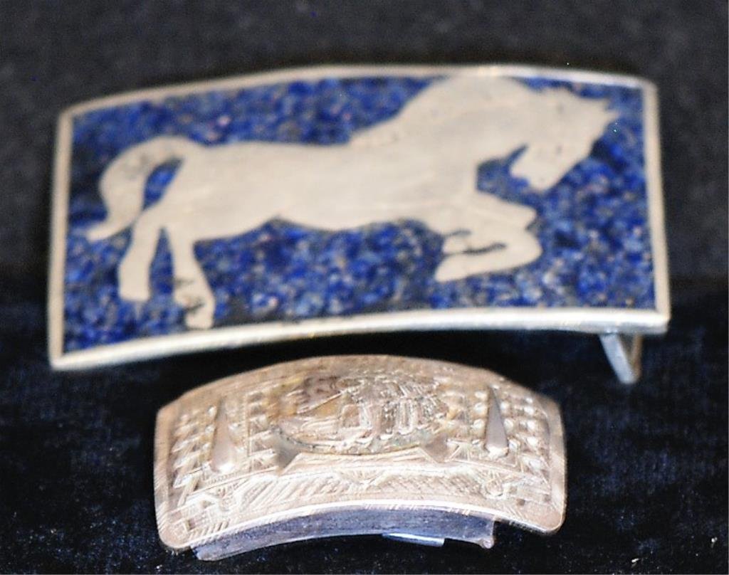 Lot of 2 Mexican S.S. Belt Buckles (1 of 3)