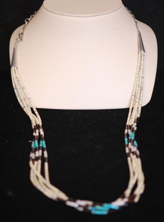 Vintage Native American Indian Bead Necklace (1 of 3)