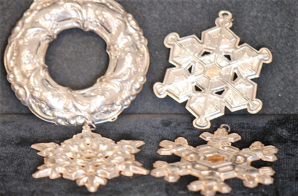 Lot of 4 S.S. Gorham S.S. Annual Ornaments (1 of 9)