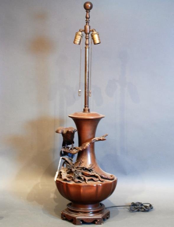 Antique Asian Bronze Lamp (1 of 3)