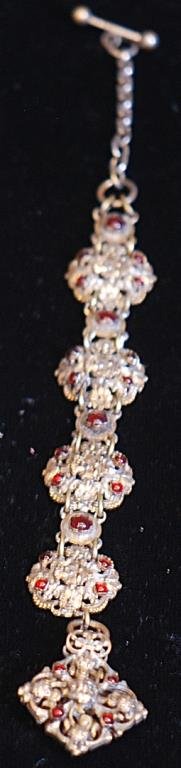 Antique Silvered Watch Fob / Chain (1 of 3)